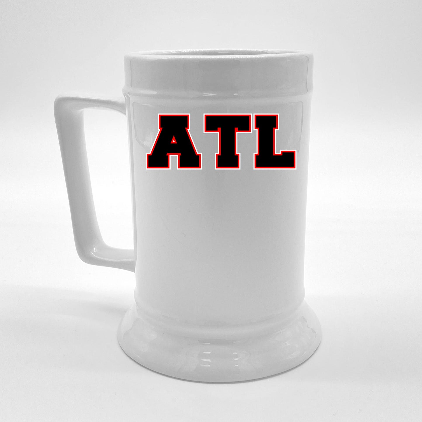 ATL Atlanta, Georgia College Letters Football Fan Block Letters Beer Stein
