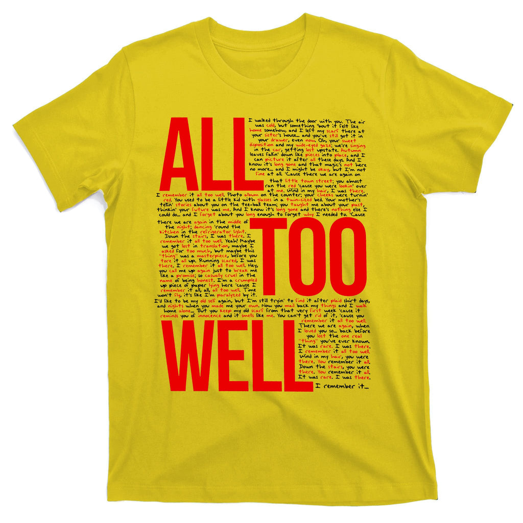 All Too Well Swiftie T-Shirt