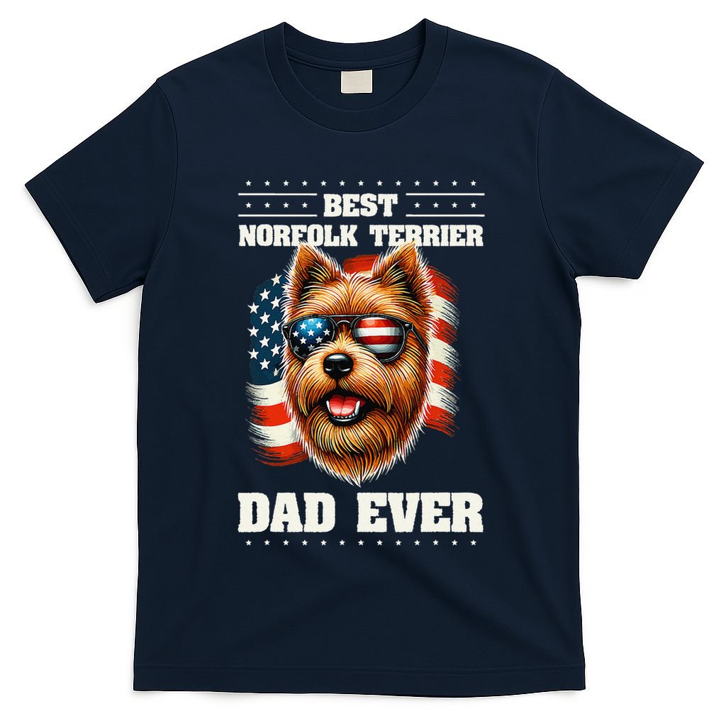 American Usa Flag Norfolk Terrier Terriers 4th Of July T-Shirt