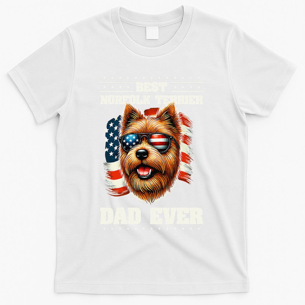 American Usa Flag Norfolk Terrier Terriers 4th Of July T-Shirt