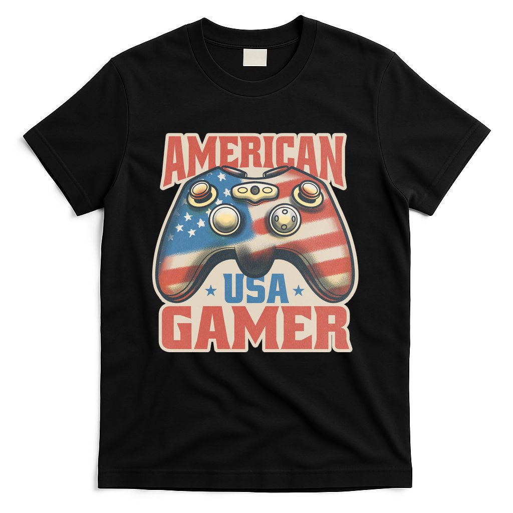 American USA Gamer Vintage T-Shirt