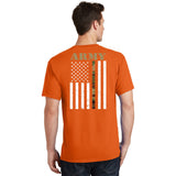 Army United States Thin Camo Line Flag Front And Back T-Shirt