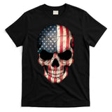 American USA Skull Grunge American Flag T-Shirt