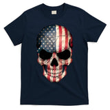 American USA Skull Grunge American Flag T-Shirt