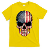American USA Skull Grunge American Flag T-Shirt