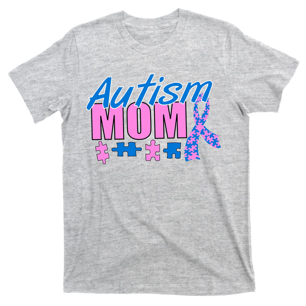 Autism Mom Awareness Ribbon T-Shirt