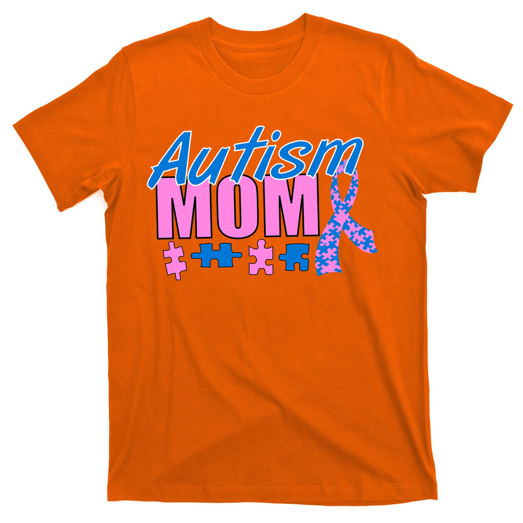 Autism Mom Awareness Ribbon T-Shirt