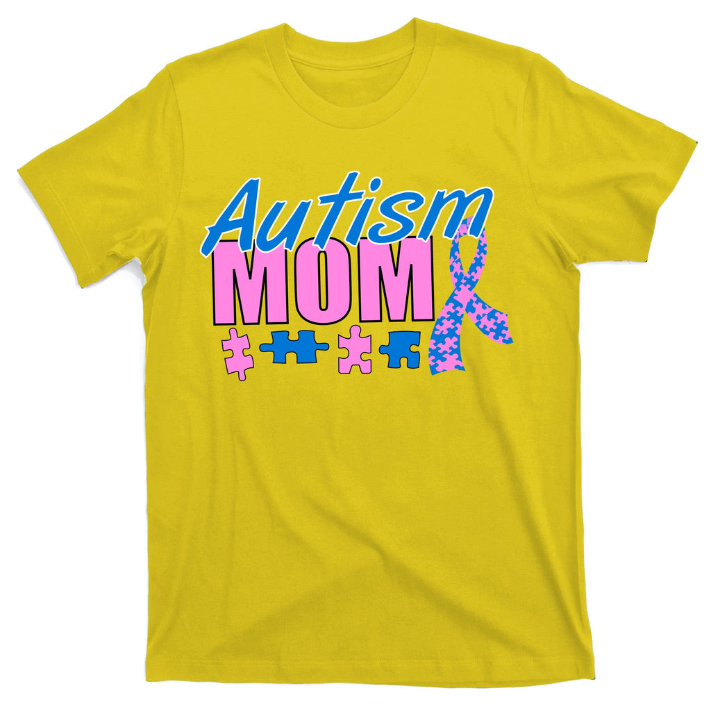 Autism Mom Awareness Ribbon T-Shirt