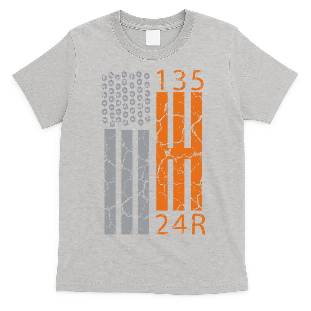 Auto Racing Mechanic Manual USA Flag T-Shirt