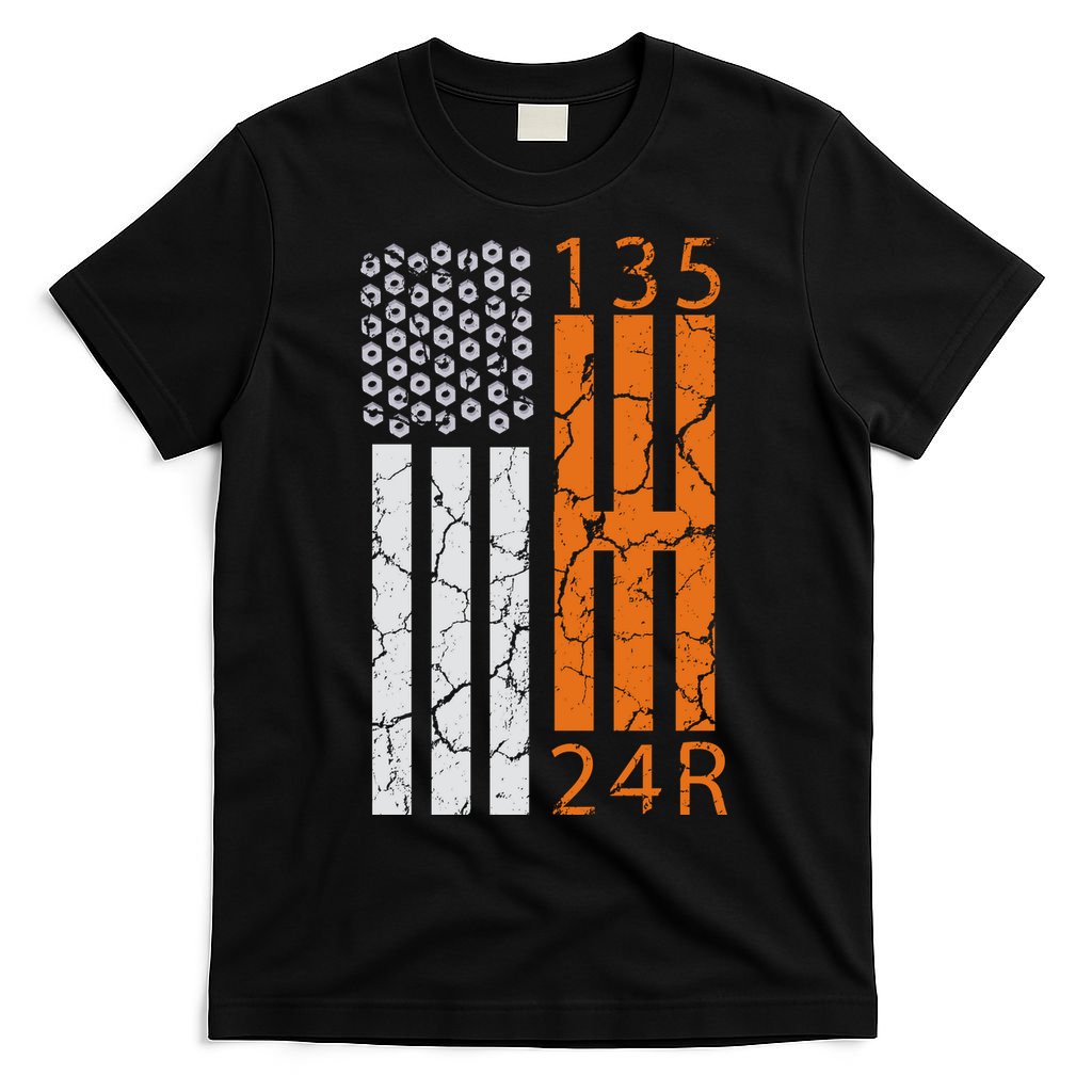 Auto Racing Mechanic Manual USA Flag T-Shirt