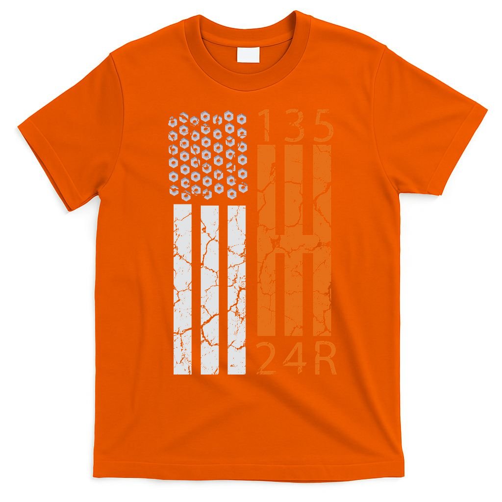 Auto Racing Mechanic Manual USA Flag T-Shirt