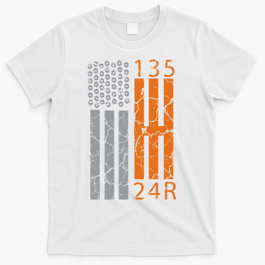 Auto Racing Mechanic Manual USA Flag T-Shirt