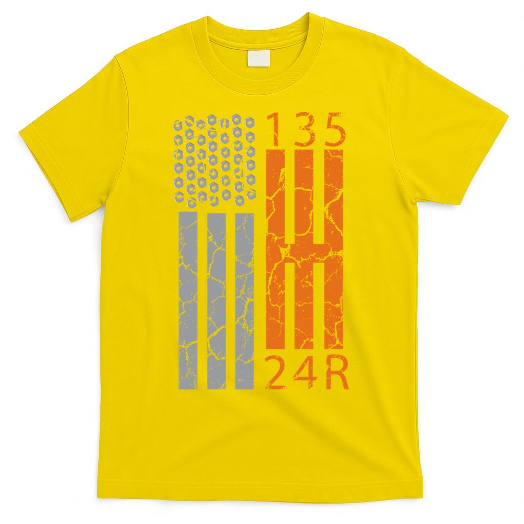 Auto Racing Mechanic Manual USA Flag T-Shirt
