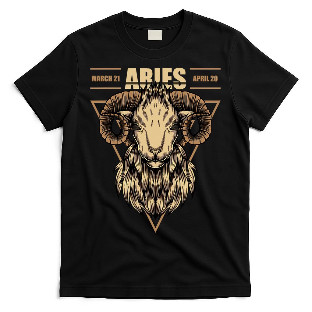 Aries Zodiac Sign Symbol Astrology Dates T-Shirt