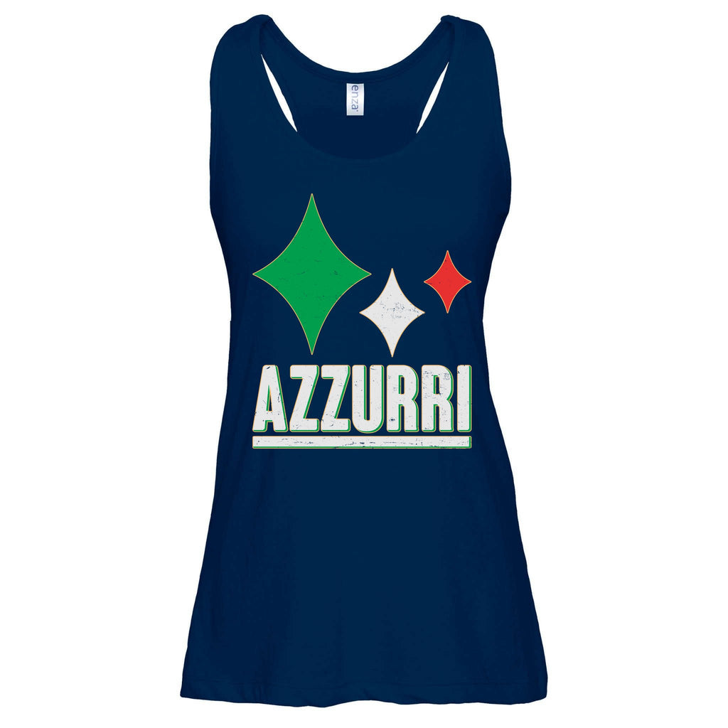 Azzurri Italy Italia Soccer Football 2021 Ladies Essential Flowy Tank