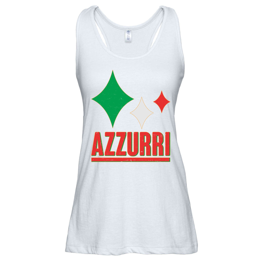 Azzurri Italy Italia Soccer Football 2021 Ladies Essential Flowy Tank