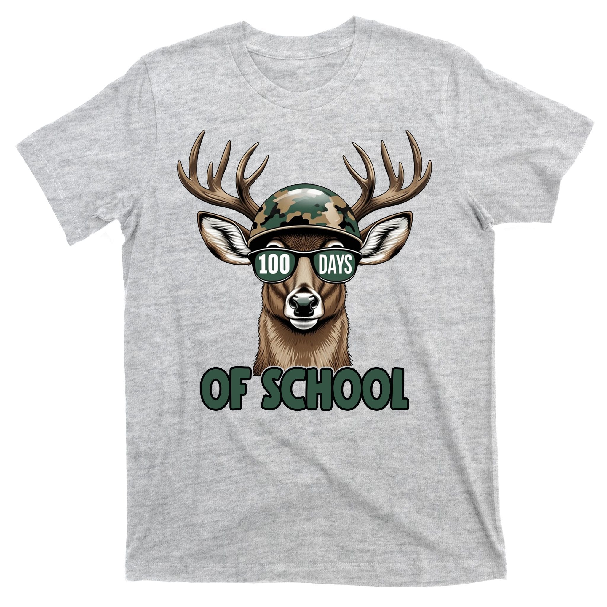 Bucked 100 Days Of School Deer Student 100th Day T-Shirt