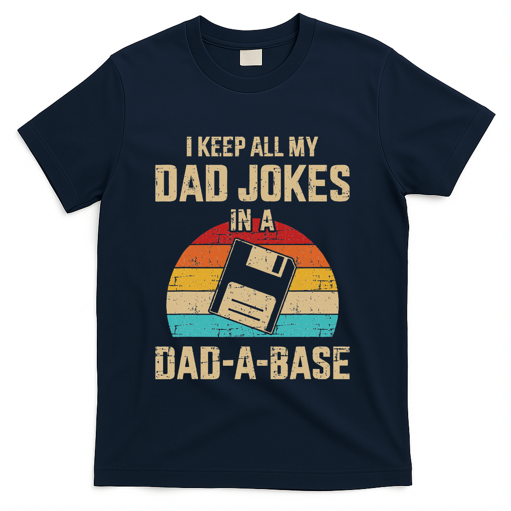 Funny Dad Jokes In Dadabase Vintage T-Shirt