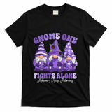 AlzheimerS Disease Awareness Month Purple Ribbon Gnomies T-Shirt