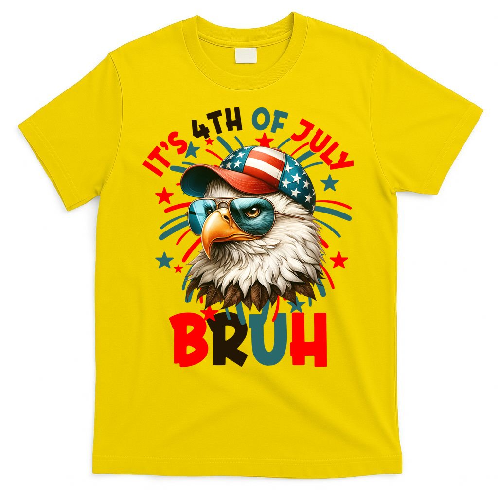 Bruh 4th Of July Bald Eagle Funny T-Shirt