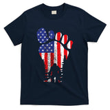 Bigfoot 4th Of July Sasquatch American Flag Patriotic T-Shirt