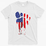 Bigfoot 4th Of July Sasquatch American Flag Patriotic T-Shirt