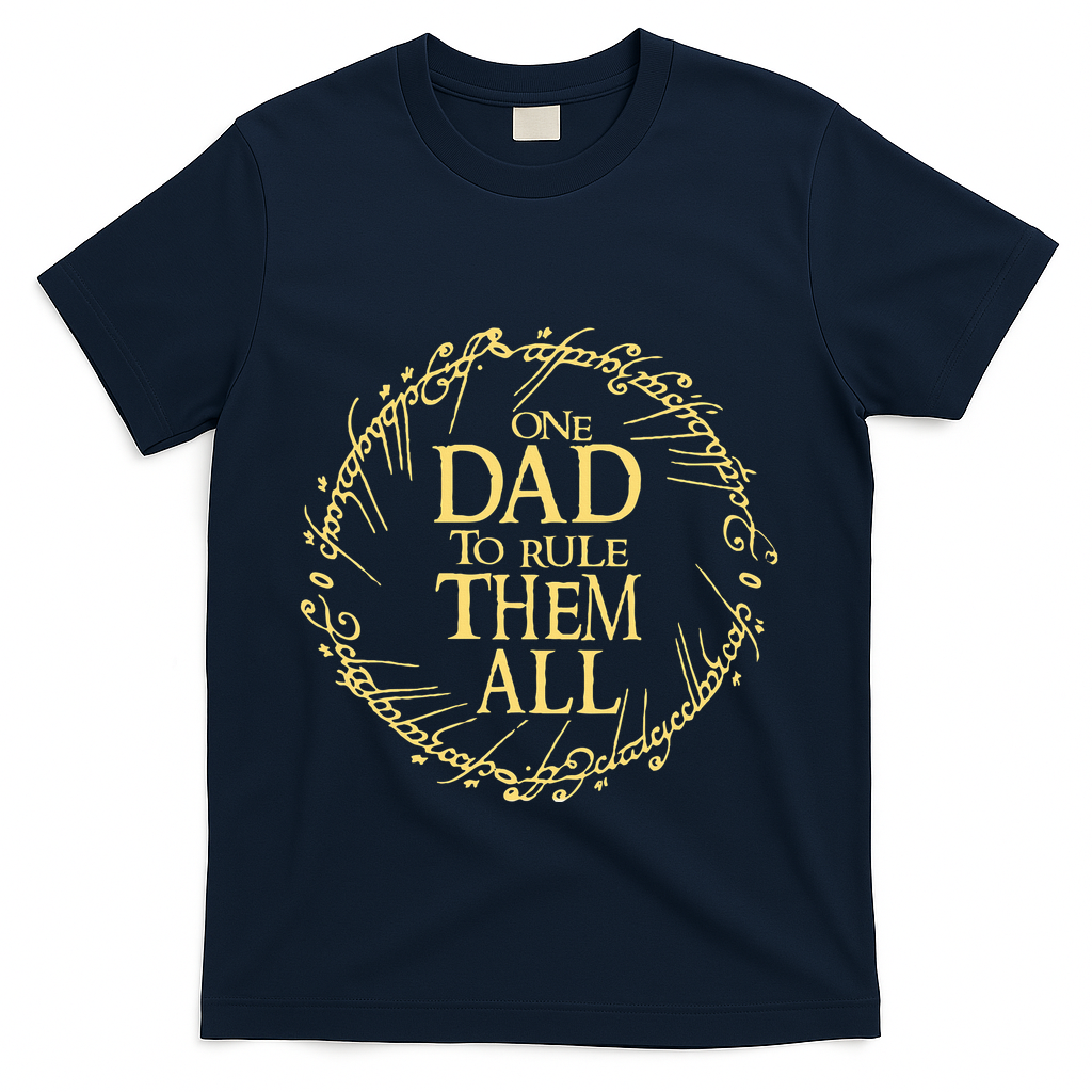 One Dad To Rule Them All Vintage Nerd Dad Father Day Apparel T-Shirt