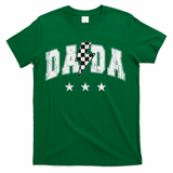 Retro Dada Lightning Bolt Checkered Father’s Day T-Shirt