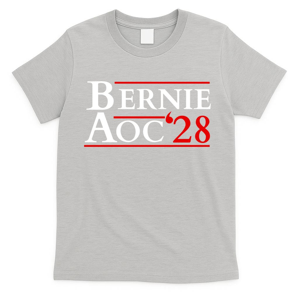 Bernie AOC 2028 Bernie Sanders Alexandria Cortez President  T-Shirt