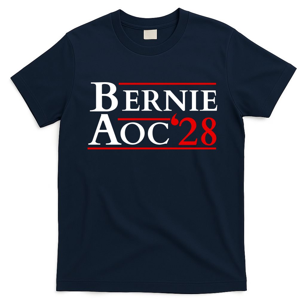 Bernie AOC 2028 Bernie Sanders Alexandria Cortez President  T-Shirt