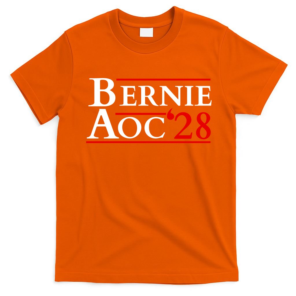 Bernie AOC 2028 Bernie Sanders Alexandria Cortez President  T-Shirt