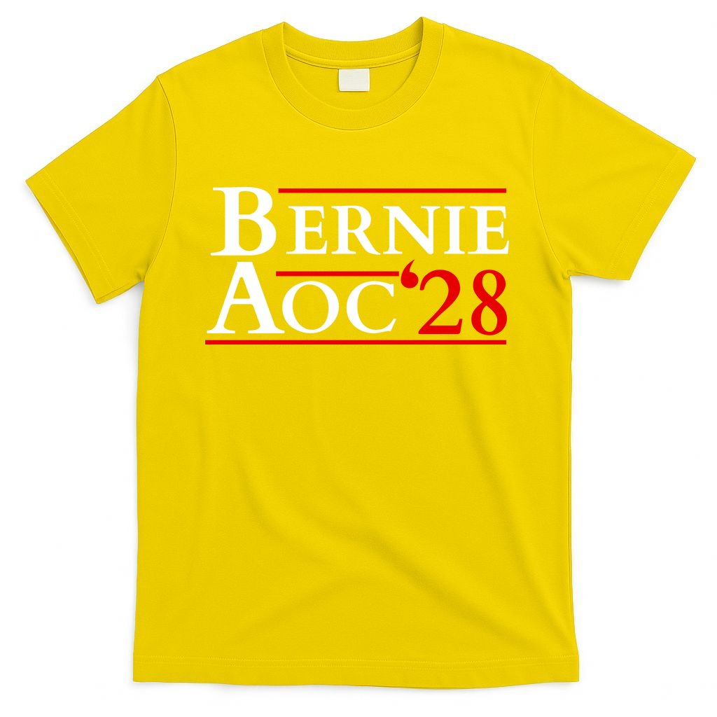 Bernie AOC 2028 Bernie Sanders Alexandria Cortez President  T-Shirt