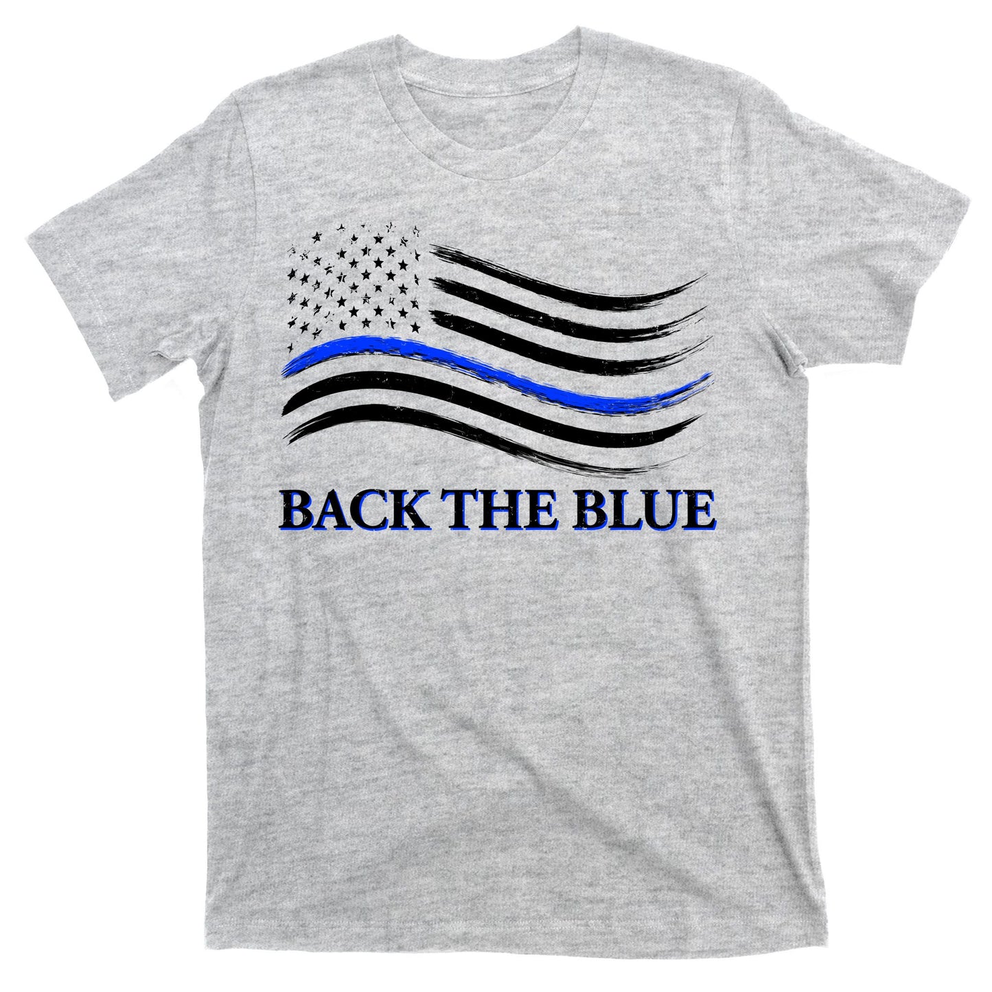 Back The Blue Thin Blue Line USA Flag T-Shirt