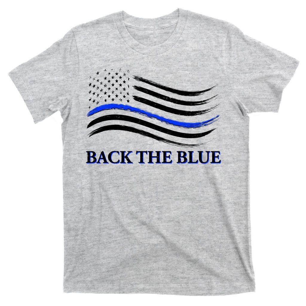 Back The Blue Thin Blue Line USA Flag T-Shirt