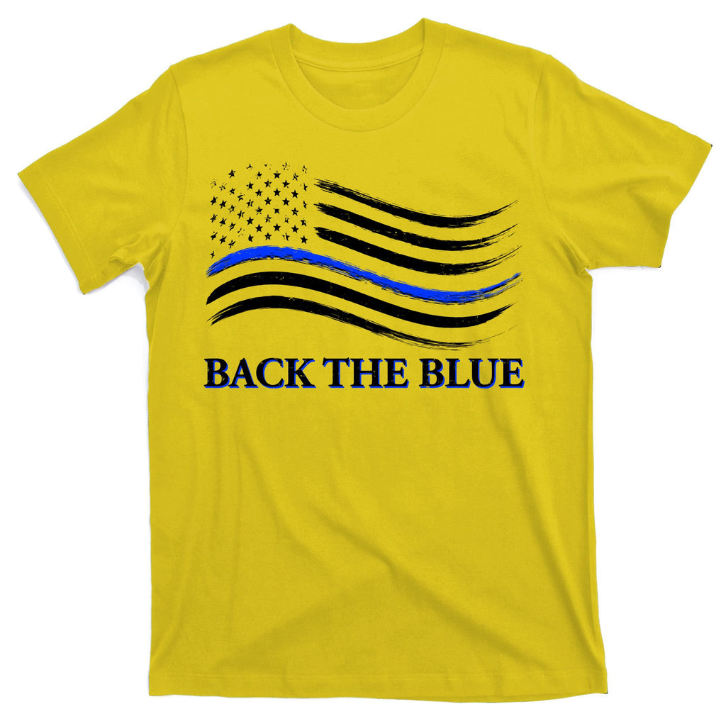 Back The Blue Thin Blue Line USA Flag T-Shirt