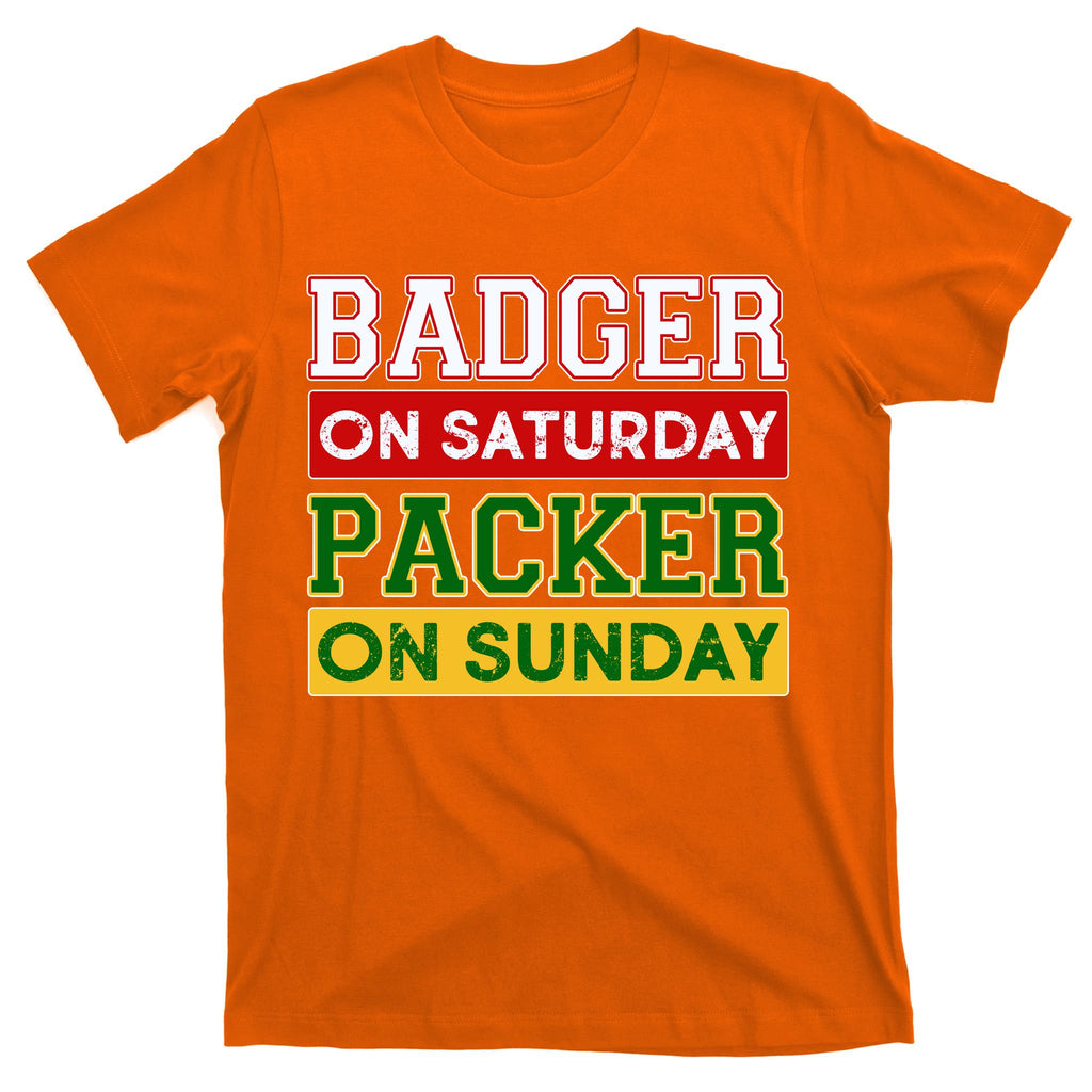 Badger On Saturday Packer On Sunday T-Shirt