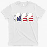Beer American Flag Shirt 4th Of July Men Women Merica USA T-Shirt