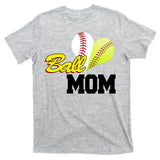 Ball Mom Heart Baseball Fan T-Shirt