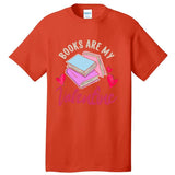 Books Are My Valentine Librarian Book Valentines Day Wo Tall T-Shirt