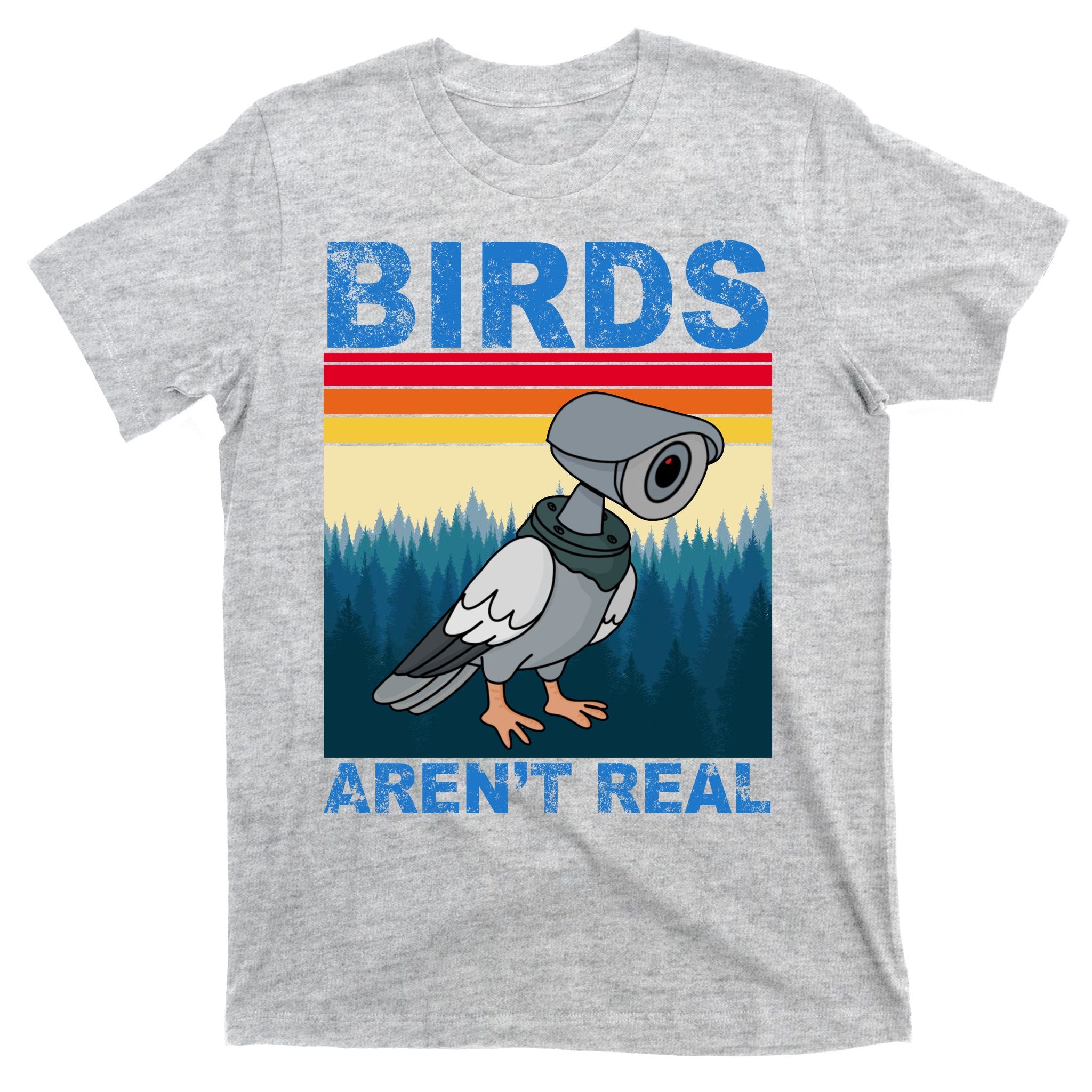 Birds Aren't Real Camera Sunset T-Shirt