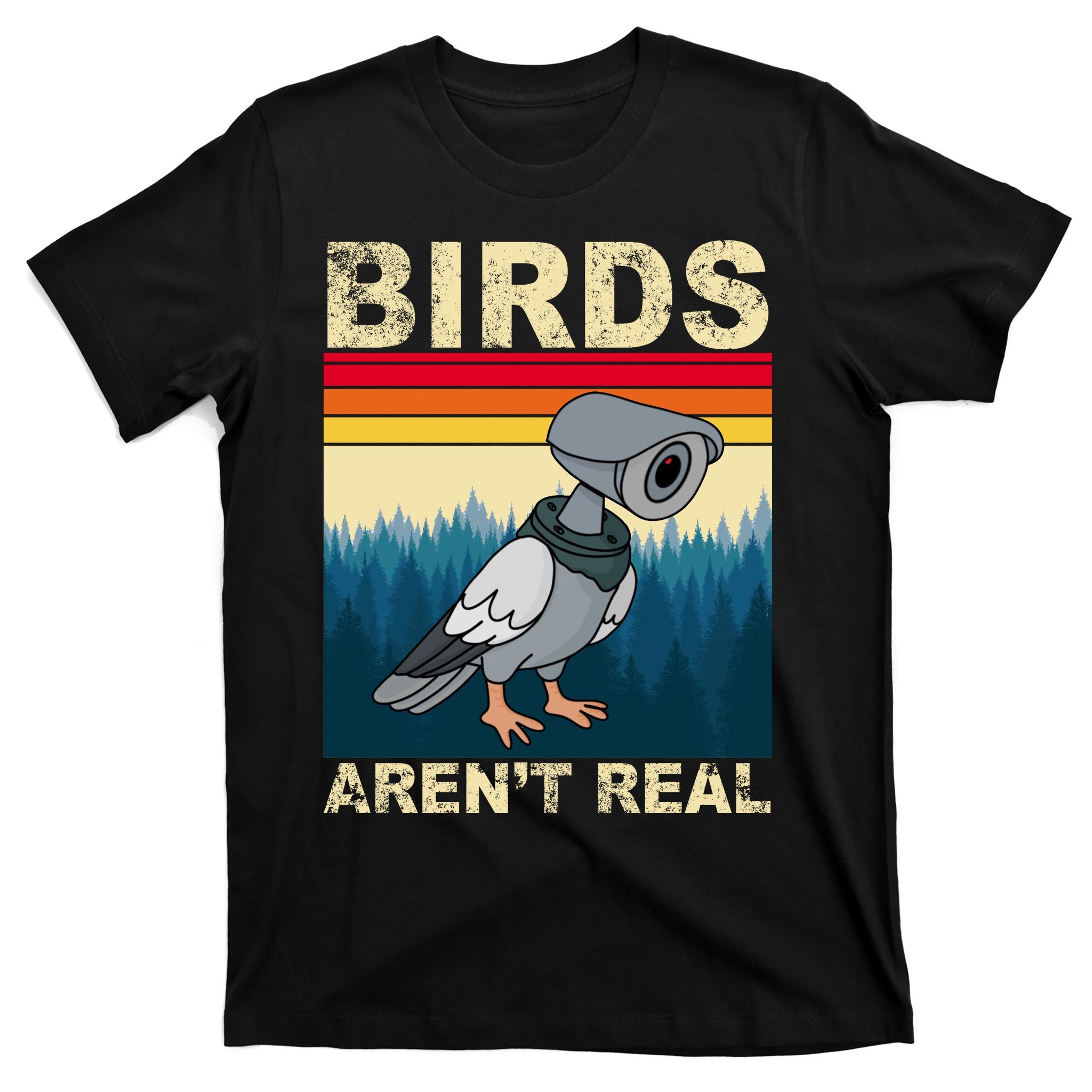 Birds Aren't Real Camera Sunset T-Shirt