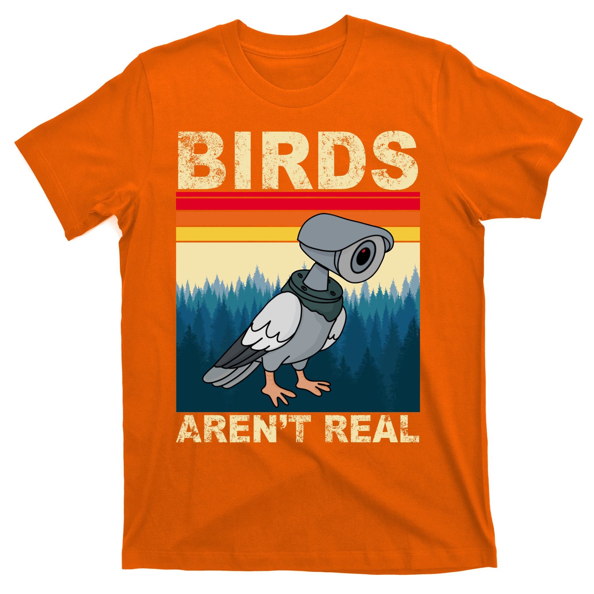 Birds Aren't Real Camera Sunset T-Shirt