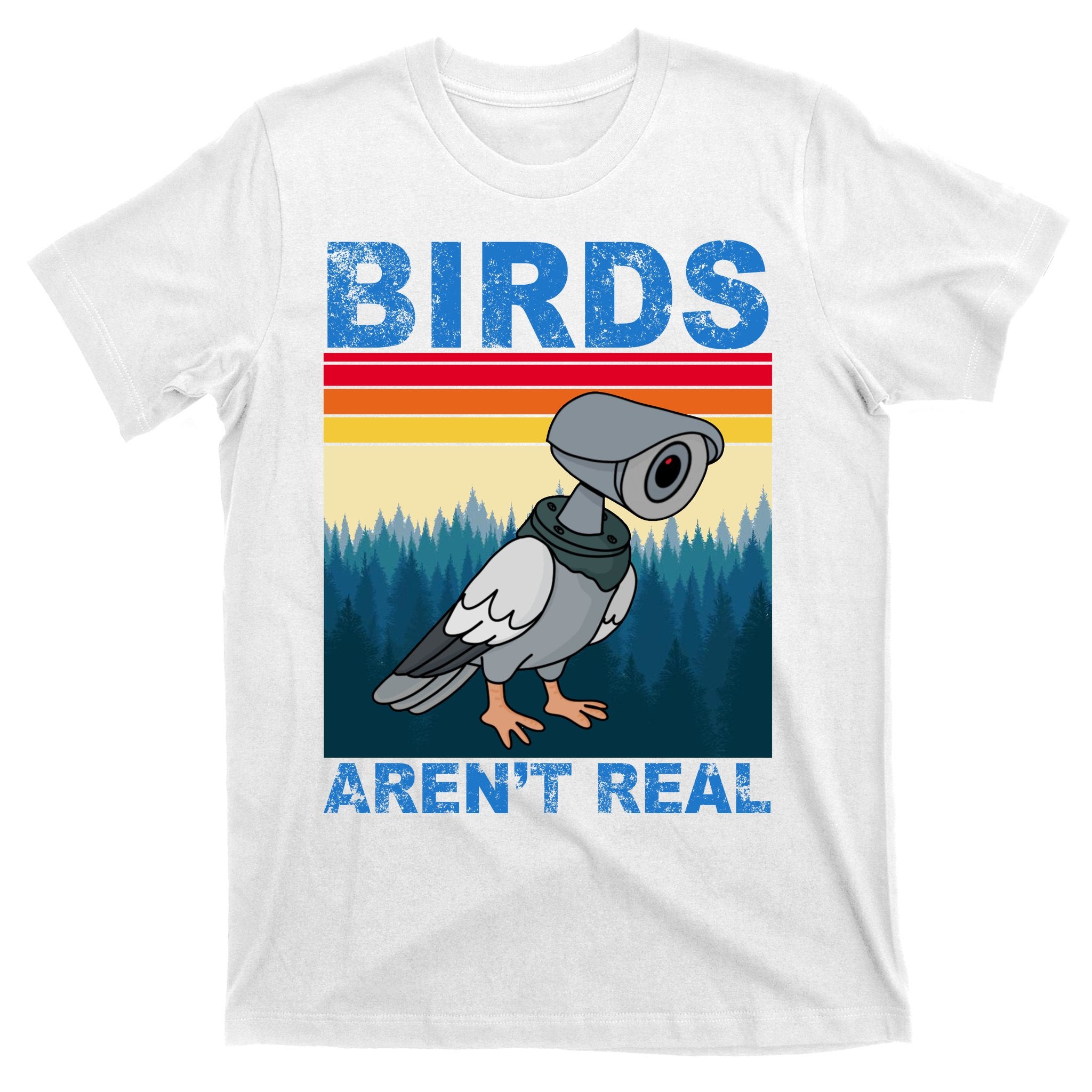 Birds Aren't Real Camera Sunset T-Shirt