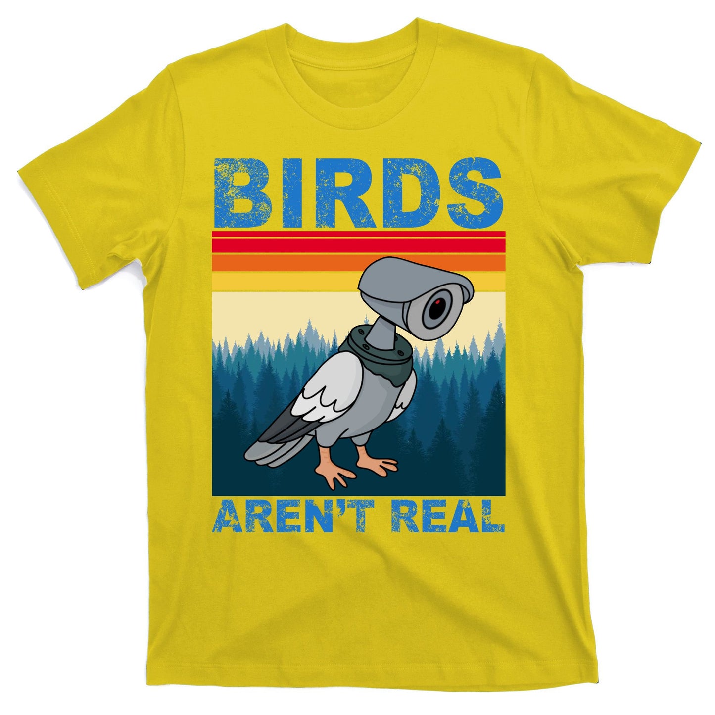Birds Aren't Real Camera Sunset T-Shirt