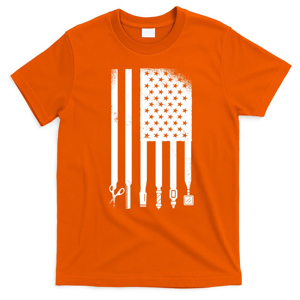 Barber Hair Style USA Flag T-Shirt