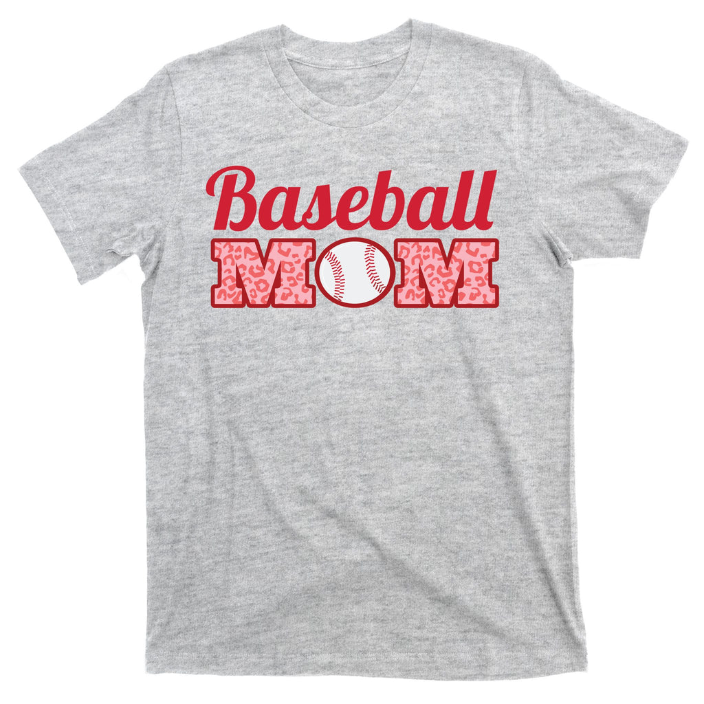 Baseball Mom Cheetah Print T-Shirt