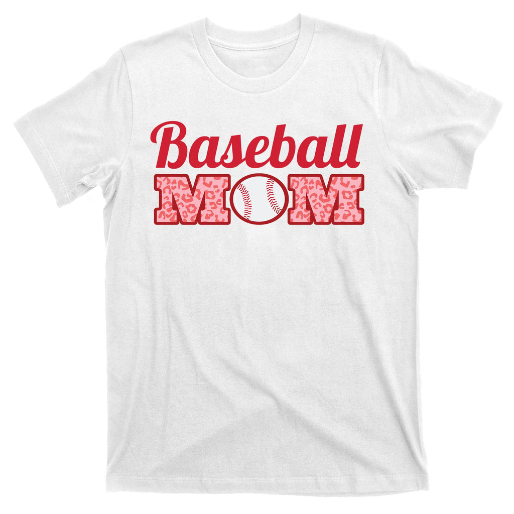 Baseball Mom Cheetah Print T-Shirt