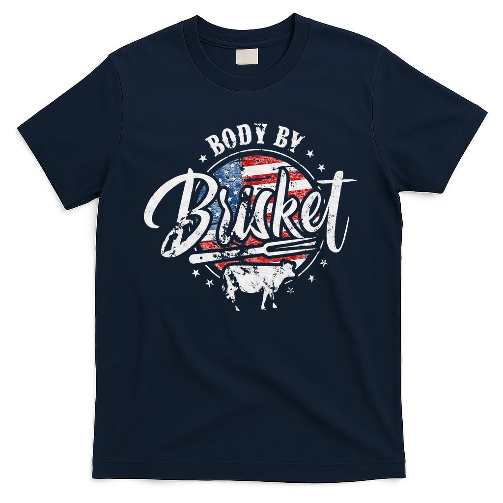 Body By Brisket USA Flag Patriotic Barbeque 4th of July T-Shirt