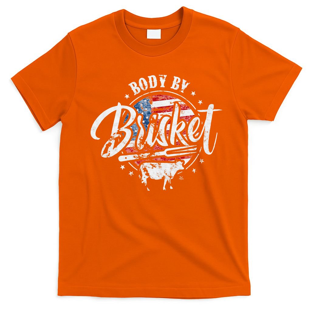 Body By Brisket USA Flag Patriotic Barbeque 4th of July T-Shirt