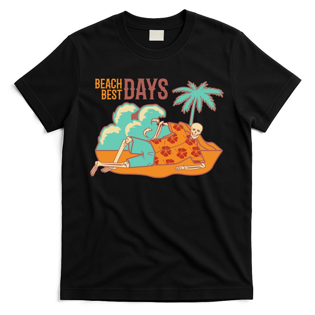 Best Beach Days Skeleton Summer Vibe T-Shirt
